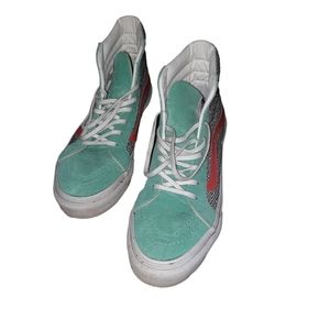 Teal vans high tops